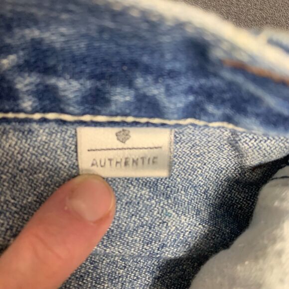 Vtg Rocawear Mens Jeans Blue Baggy Wide Leg Embroidered Patches Y2K‎ 38 x3 3.5 - Picture 10 of 13